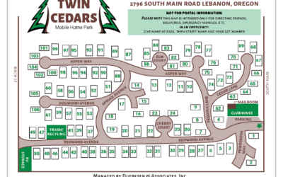 Twin Cedars Map and Signs